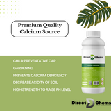 This advertisement from Direct Chems highlights their Calcium Hydroxide, an ideal solution for liming to balance soil acidity. Perfect for gardening and preventing calcium deficiency, its green-white packaging is adorned with a leaf motif that emphasizes its eco-friendly advantages.