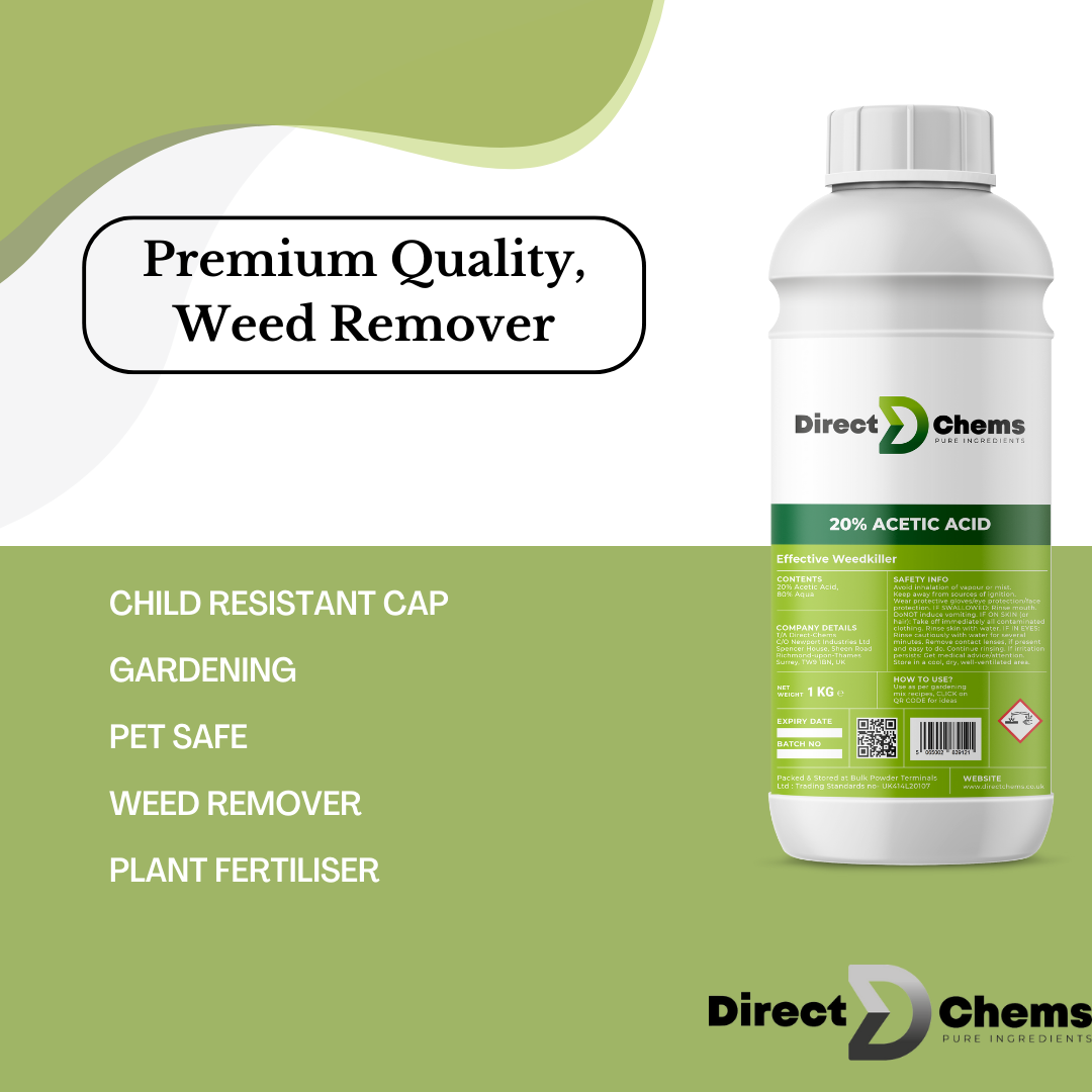 acetic acid herbicide 20% Acetic Acid Weed killer 1KG 5KG 10KG 25KG | Direct Chems