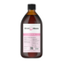 A 1-liter bottle of Direct Chems Castor Oil is ideal as a carrier oil, featuring a label that emphasizes its 100% pure and natural cold-pressed quality, along with safety information and contact details. The packaging is brown with a sleek black cap.